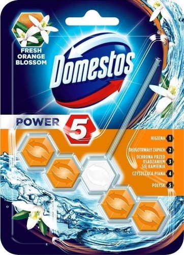 DOMESTOS Power 5 Kostka zapachowa do WC Orange 55g - 822322