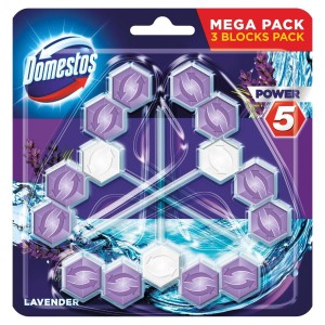 DOMESTOS Power 5 Kostka zapachowa WC Lavender 3x55g