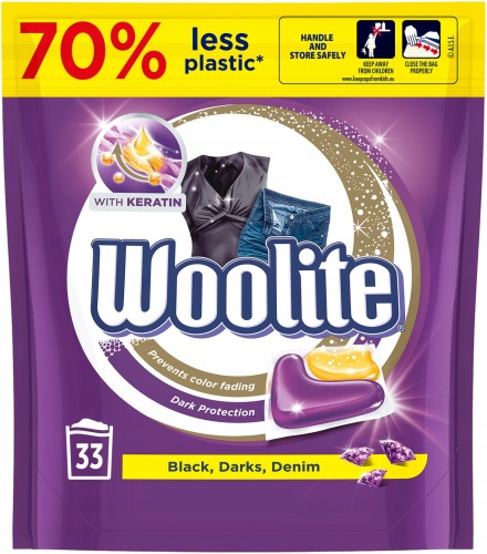WOOLITE kapsułki do prania czerń,ciemne,jeans 33szt - 904325