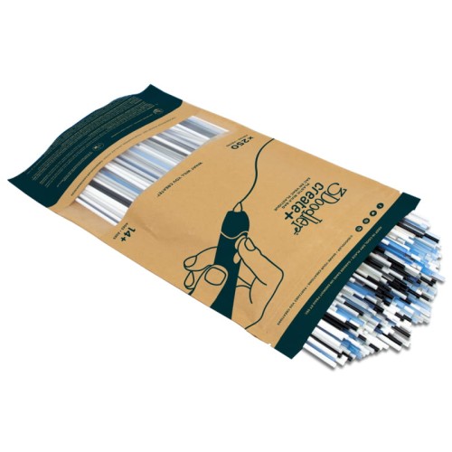 3DOODLER CREATE I PRO FILAMENT PLA 3MM, 250 SZTUK, 5 KOLORÓW (CZAR/BIAŁ/NIEB/PRZEZ/SZAR), PL-MIX1-250 - 907236