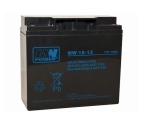 Akumulator MPL MW POWER MW 18-12 kwasowo-ołowiowy AGM bezobsługowy 12 V 18 Ah Czarny