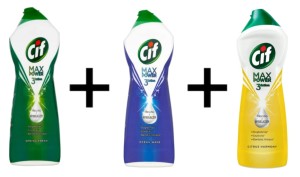 CIF mleczko Max Power MIX zestaw 3x1001g