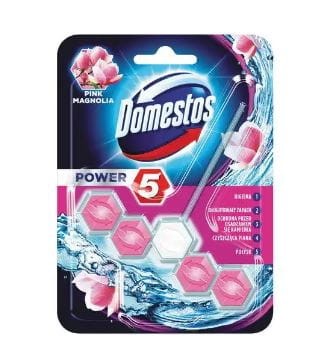 DOMESTOS Power 5 Zestaw Kostka zapachowa do WC Pink 7x55g - 1015821