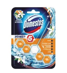 DOMESTOS Power 5 Zestaw Kostka zapachowa do WC Orange7x 55g