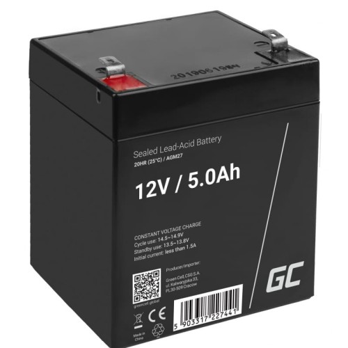 GREEN CELL AKUMULATOR ŻELOWY AGM27 12V 5AH - 1135738