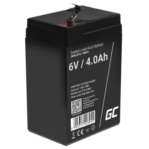 GREEN CELL AKUMULATOR ŻELOWY AGM15 6V 4AH - 1135694