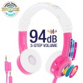 Słuchawki z mikrofonem BuddyPhones InFlight Pink dla dzieci 75/85/94dB - 968744
