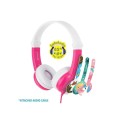 Słuchawki z mikrofonem BuddyPhones Connect Pink dla dzieci 85dB - 968750
