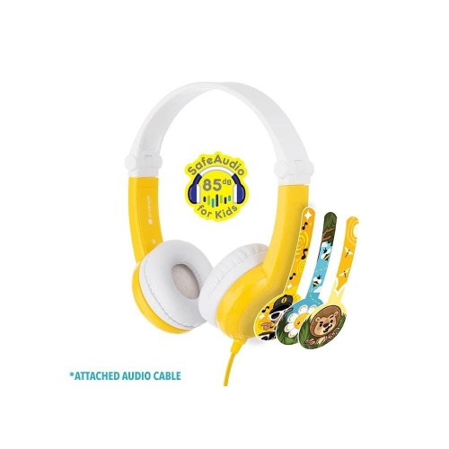 Słuchawki z mikrofonem BuddyPhones Connect Yellow dla dzieci 85dB - 968752