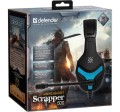 Słuchawki z mikrofonem Defender SCRAPPER 500 Gaming niebiesko-czarne + adapter 4 pin + GRA - 1342203