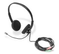Słuchawki z mikrofonem DIGITUS 2x mini jack 3,5mm, redukcja szumów, kabel 1,95m - 968911