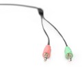 Słuchawki z mikrofonem DIGITUS 2x mini jack 3,5mm, redukcja szumów, kabel 1,95m - 1368488