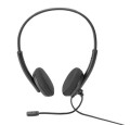 Słuchawki z mikrofonem DIGITUS 2x mini jack 3,5mm, redukcja szumów, kabel 1,95m - 1368489