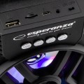 Głośnik Bluetooth Esperanza Rhythm EP130 FM LED czarny - 716512