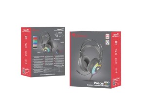 Słuchawki z mikrofonem Genesis Neon 600 Gaming podświetlenie RGB czarne