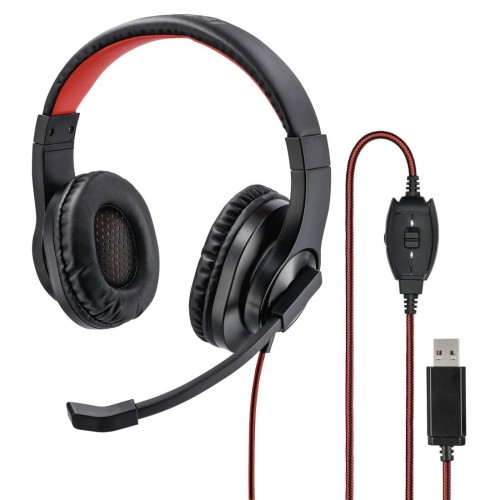 Słuchawki z mikrofonem Hama HS-USB 400, czarne - 969161