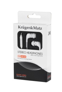 Słuchawki z mikrofonem Kruger&Matz KMP01-M białe