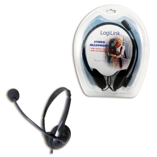 Słuchawki z mikrofonem LogiLink HS0001 multimedia stereo - 969260