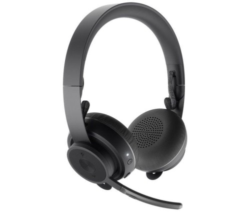 Słuchawki z mikrofonem Logitech Zone Wireless bezprzewodowe czarne - 969285