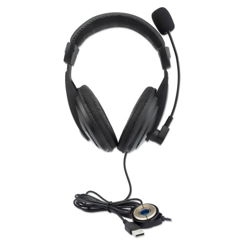 Słuchawki z mikrofonem Manhattan Stereo USB zamknięte - 969436