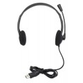 Słuchawki z mikrofonem Manhattan Stereo USB Economy - 969437