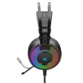 Słuchawki z mikrofonem NOXO Cyclone Gaming, wokółuszne, z mikrofonem, z podświetleniem LED RAINBOW, PC/XBOX/PS/mobile - 1369147