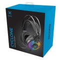 Słuchawki z mikrofonem NOXO Cyclone Gaming, wokółuszne, z mikrofonem, z podświetleniem LED RAINBOW, PC/XBOX/PS/mobile - 1369151
