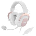 Słuchawki z mikrofonem Redragon Zeus White H510W gamingowe biało-różowe - 969667