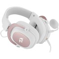 Słuchawki z mikrofonem Redragon Zeus White H510W gamingowe biało-różowe - 1369546