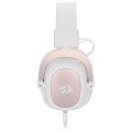 Słuchawki z mikrofonem Redragon Zeus White H510W gamingowe biało-różowe - 1369547