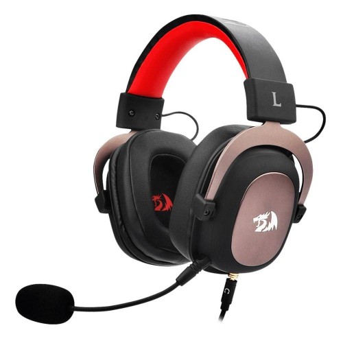 Słuchawki z mikrofonem Redragon Zeus H510-1 gamingowe czarno-czerwone - 969668