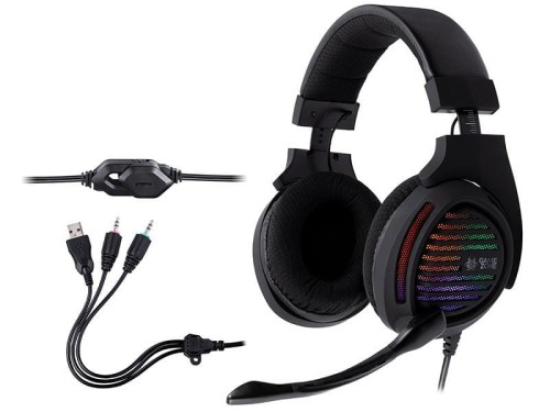 Słuchawki z mikrofonem Tracer GAMEZONE Aligator RGB rainbow LED - 969769