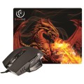 Mysz przewodowa Rebeltec optyczna Gaming + podkładka Rebeltec RED DRAGON USB - 1238658