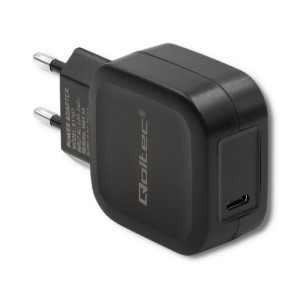 Ładowarka sieciowa Qoltec 20W | 5V | 3A | USB typ C | PD | Czarna