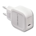 Ładowarka sieciowa Qoltec 20W | 5V | 3A | USB typ C | PD | Biała - 968038
