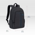 Plecak do notebooka 15,6" RivaCase Alpendorf czarny, z materiału wodoodpornego - 1140312