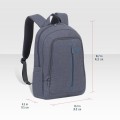 Plecak do notebooka 15,6" RivaCase Alpendorf szary, z materiału wodoodpornego - 1140208