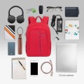 Plecak do notebooka 15,6" RivaCase Alpendorf czerwony, z materiału wodoodpornego - 1140349