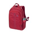 Plecak do notebooka 15,6" RivaCase Alpendorf czerwony, z materiału wodoodpornego - 1140379