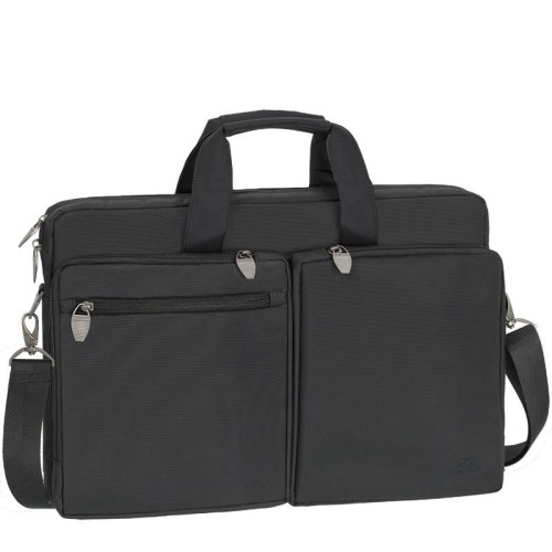 Torba do notebooka 17,3" RivaCase Tiergarten czarna, z materiału wodoodpornego - 1187909