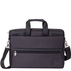 Torba do notebooka 15,6" RIVACASE Tiergarten czarna, z materiału wodoodpornego