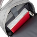 Plecak do notebooka 15,6" RivaCase Prater, szaro-brązowy, antykradzieżowy, z materiału wodoodpornego - 1215909