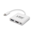 Hub USB SAVIO AK-48 USB Typ C – HDMI, USB 3.0, PD - 1065290