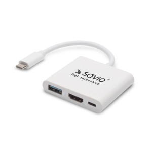 Hub USB SAVIO AK-48 USB Typ C – HDMI, USB 3.0, PD