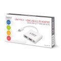 Hub USB SAVIO AK-48 USB Typ C – HDMI, USB 3.0, PD - 1065291