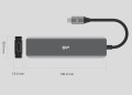 Stacja dokująca Silicon Power Boost SU20 7 w 1 USB/USB-C/HDMI/SD/MicroSD Szary - 1055538