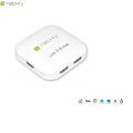 Hub USB Techly IUSB3-HUB4-WH 4 porty 3.0 Super Speed, biały - 1366833
