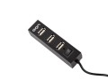 Hub USB 2.0 UGO UHU-1011 4-portowy aktywny czarny - 1367090
