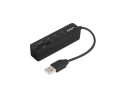 Hub USB 2.0 UGO Maipo HU200 3-portowy czarny + czytnik SD/micro SD - 1367093