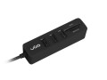 Hub USB 2.0 UGO Maipo HU200 3-portowy czarny + czytnik SD/micro SD - 1367094